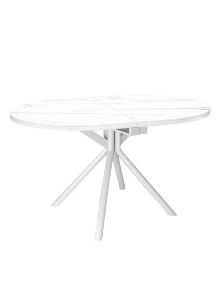 Стол Kenner DO1200 / белый/керамика белая TOP ALPINE WHITE (кругл ноги)